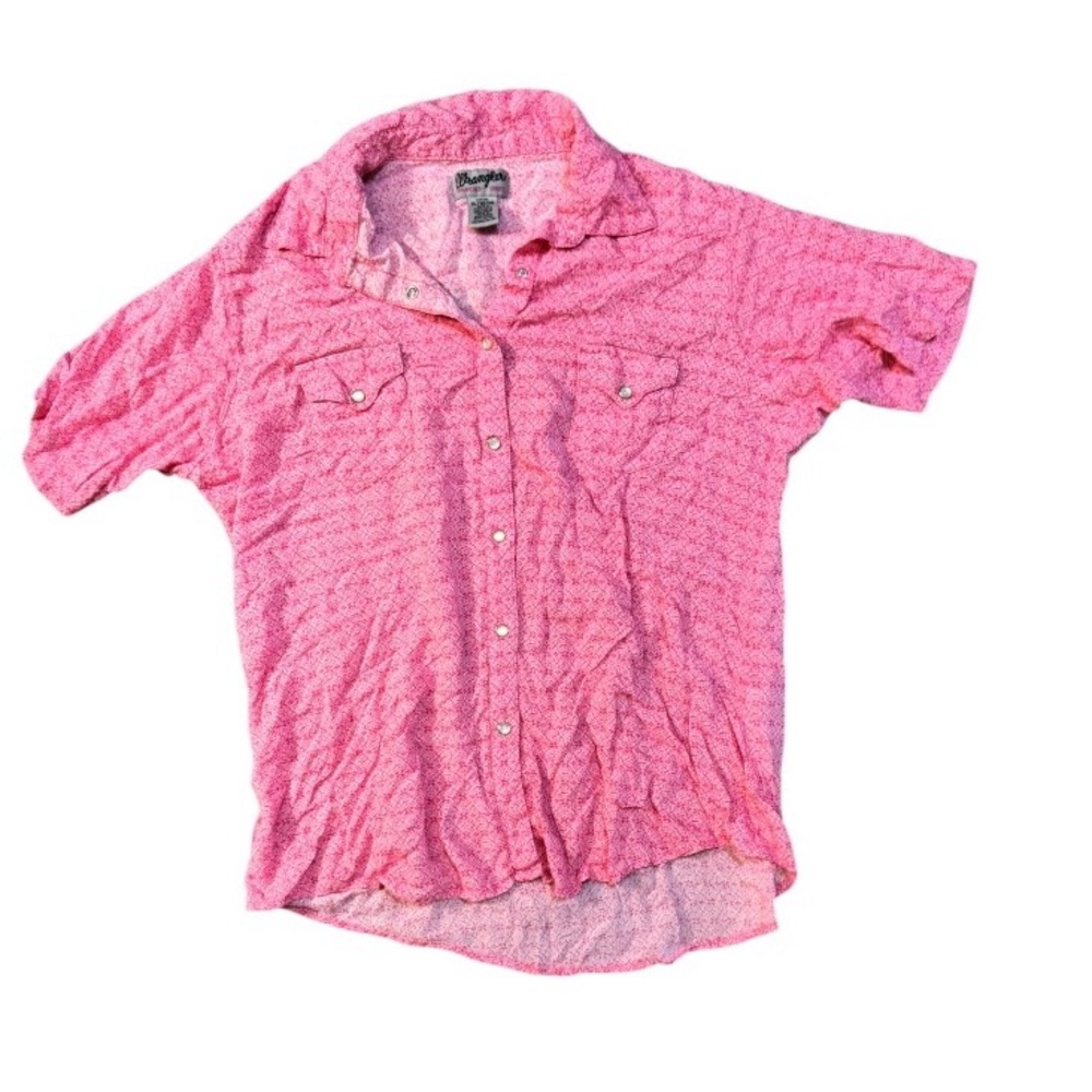 Wrangler XL Pink Short Sleeve Button-Up Shirt